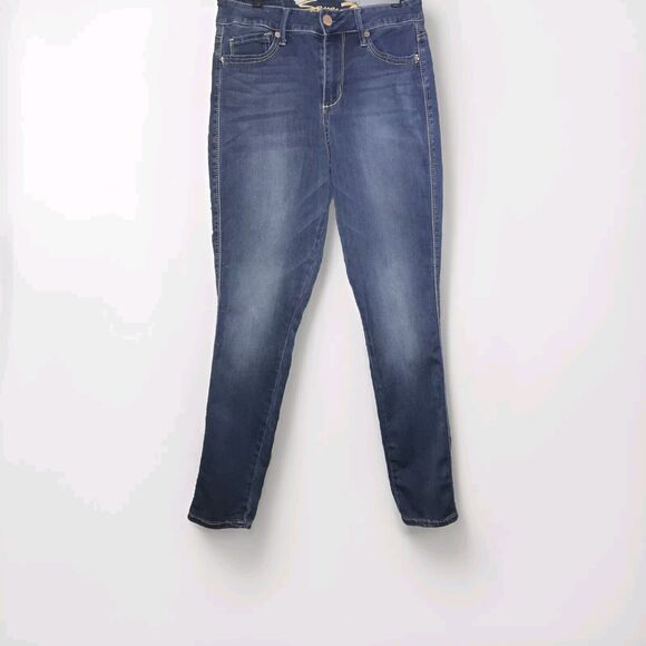 Seven7 Jeans Women's Size 6 High Rise Skinny Medium‎ Blue Wash  7 On Back Pocket - Picture 1 of 12